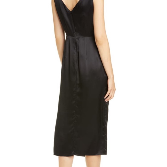 Saloni Giselle draped satin midi dress - Picture 4 of 7